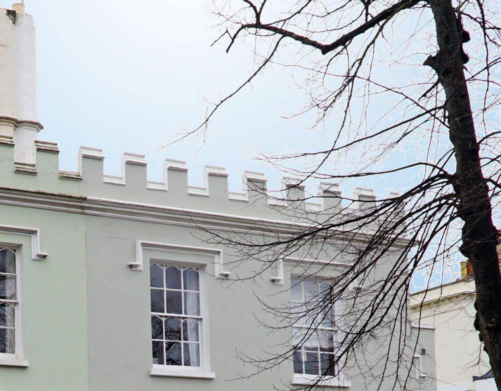 Regency battlements on a residential property